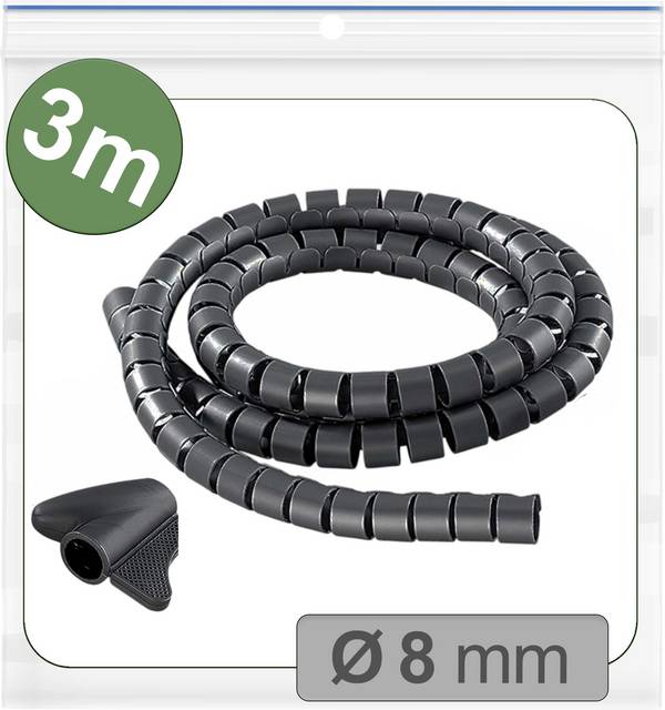 Quadrios 25CA735 25CA735 Kabelslang 8 mm (max) Zwart 3 m
