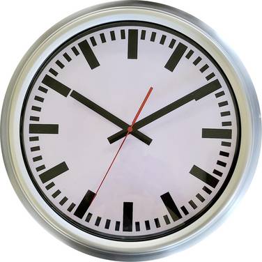 EUROTIME ET-56451-07 Zendgestuurde klok   Zilver