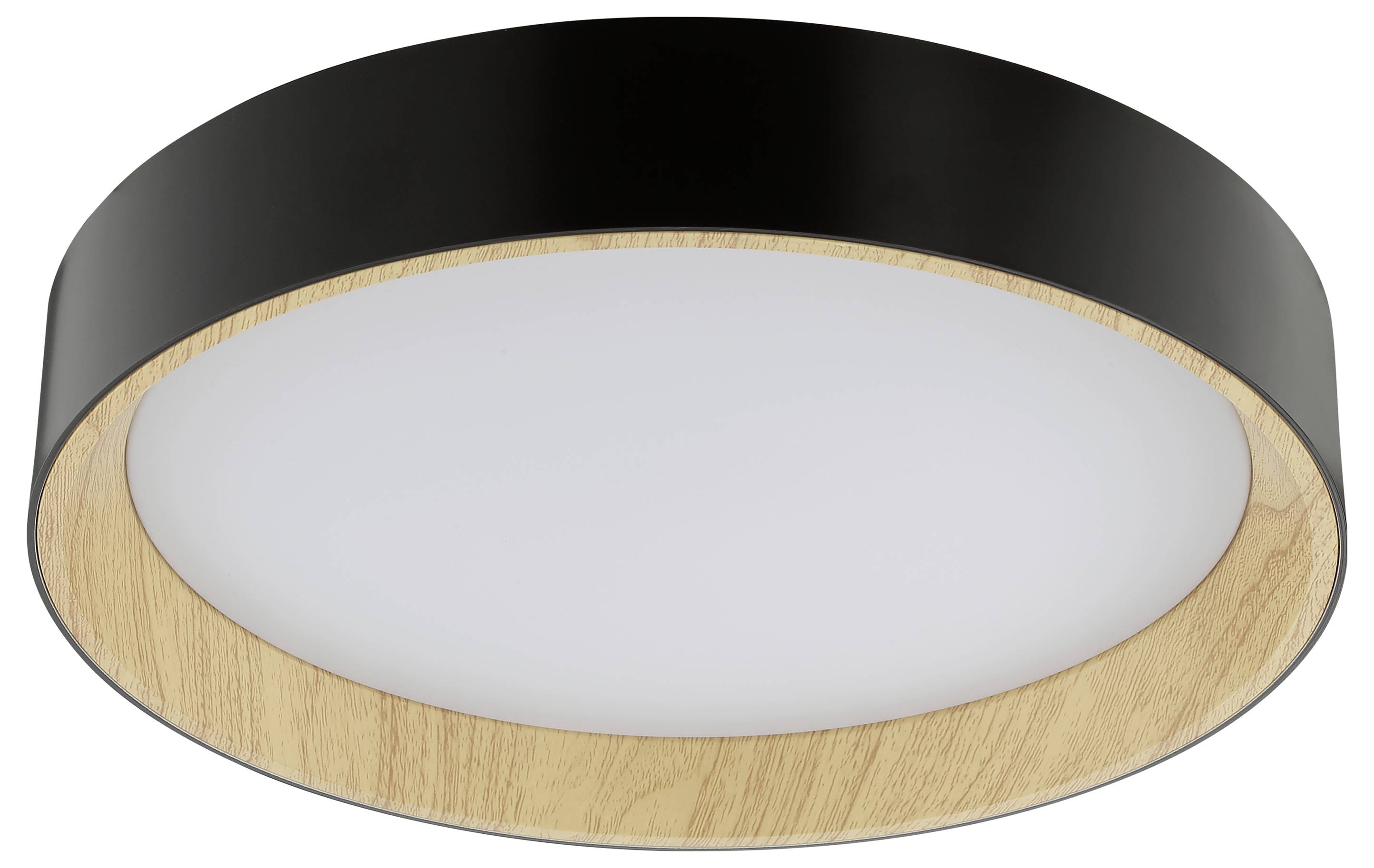 Brilliant G81090/76 Deckenleuchte LED 39cm Plafondlamp LED LED vast ingebouwd Hout (licht), Zwart – Foto 2 van 2