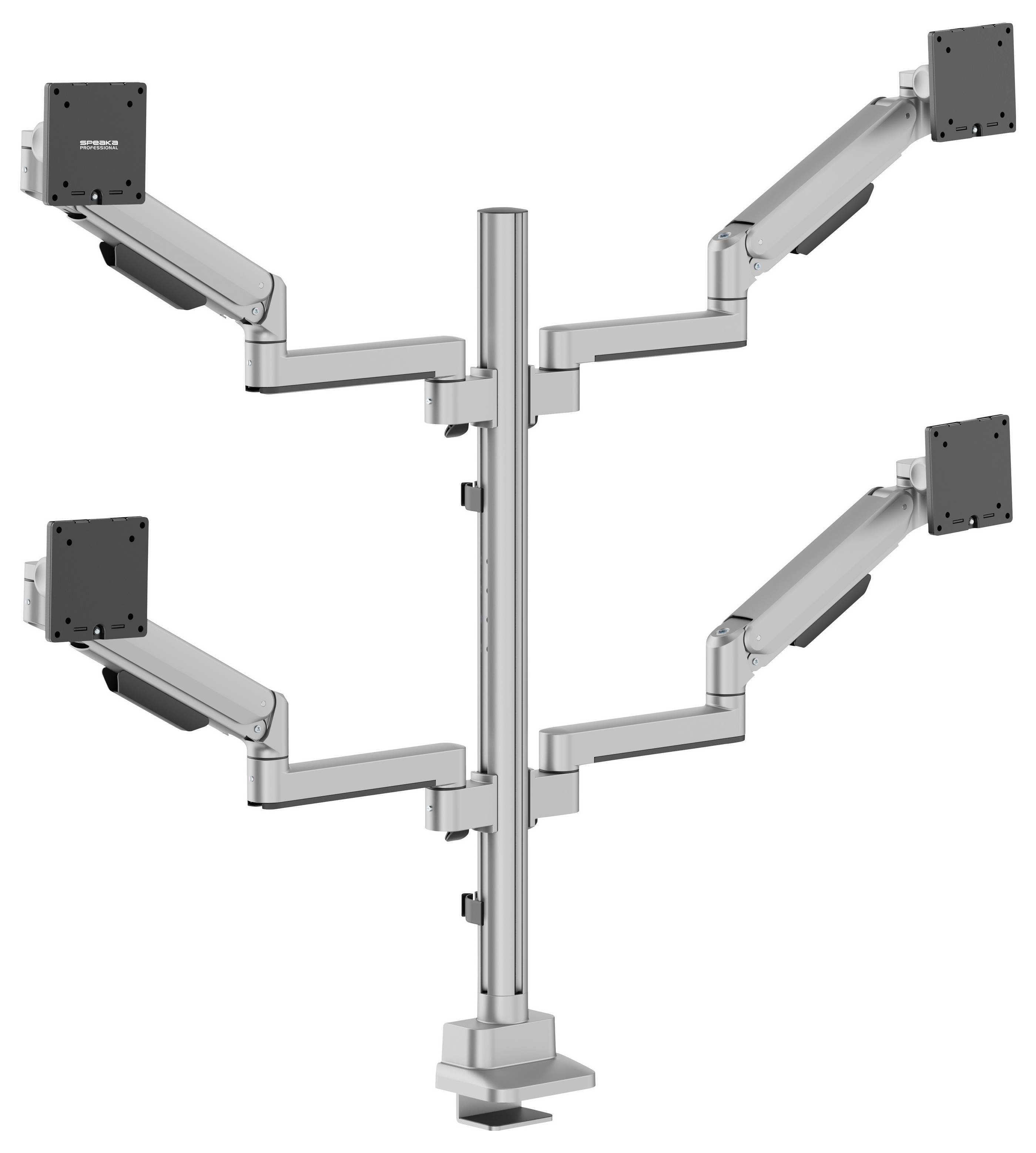 SpeaKa Professional SP-MM-1070 Tafelbeugel voor monitor Aantal monteerbare displays: 4 Display(s) 43,2 cm (17") - 101,6 -2