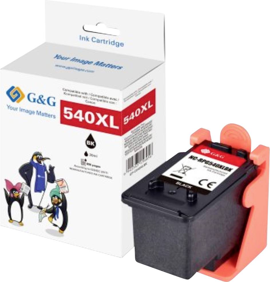 G&G Inktcartridge Compatibel Kleur NC-RG540XL GP-C540XLBK