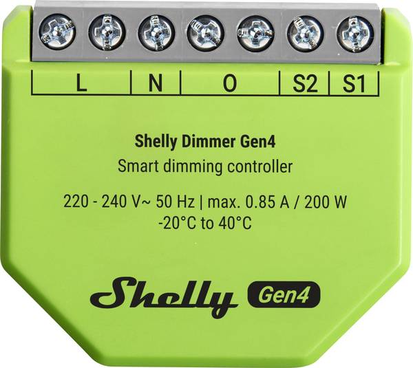 Shelly Dimmer Gen4 Dimmer  WiFi, Bluetooth, ZigBee Shelly