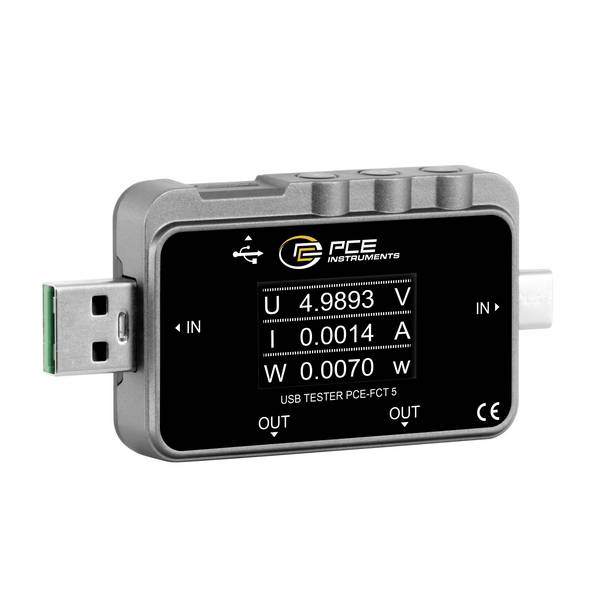 PCE Instruments PCE-FCT 5 USB-stroommeter  Digitaal Incl. spanningstester