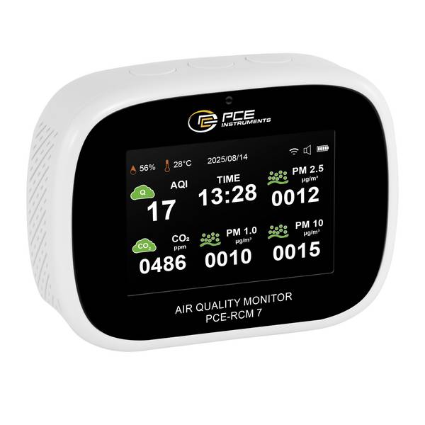 PCE Instruments PCE-RCM 7 Kooldioxidemeter Koolstofdioxide Met temperatuurmeting, Met USB-interface