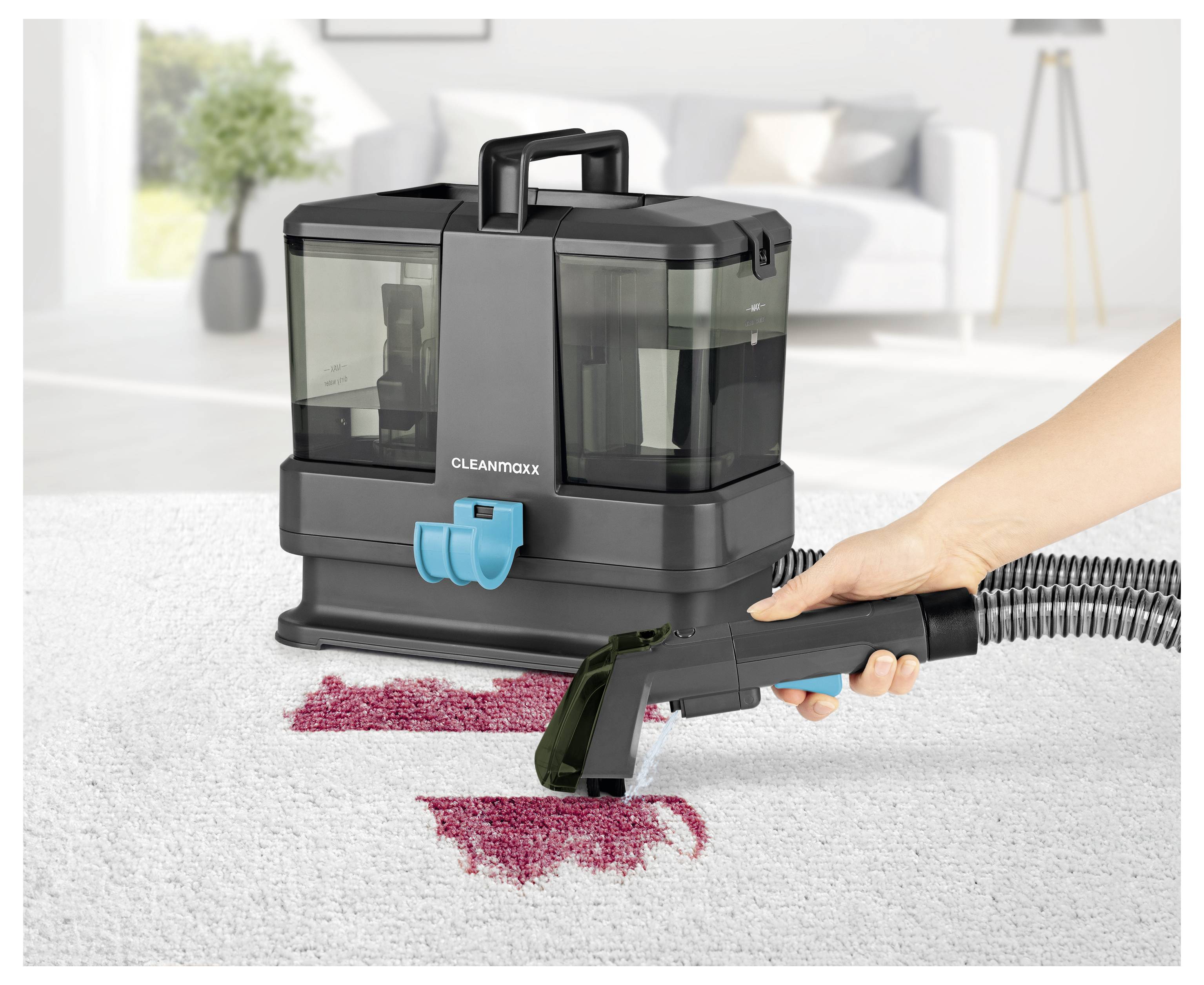 'Niet-ferrometalen, plaatwerk, hout met nagels, kunststof. Geschikt voor de volgende materiaalsoorten.' Afbeelding toont vier materiaaltypes.