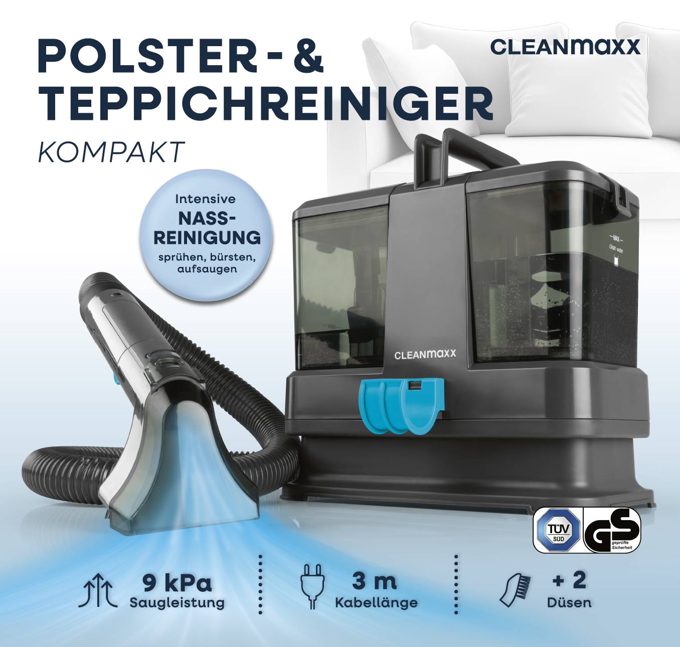 CleanMaxx Nat- en droogzuiger 16382 330 W Zwart-20