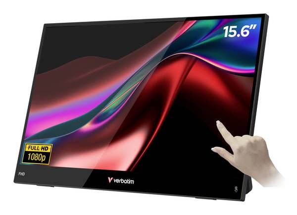 Verbatim LIGHT Touchscreen monitor  Energielabel A (A - G) 39.6 cm (15.6 inch)  16:9 10 ms
