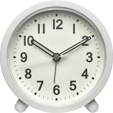 TFA Dostmann 60.1043.02 Wekker Kwarts Wit Alarmtijden 1  Slepend uurwerk (geluidsloos)