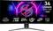 MSI 34-inch gebogen gaming monitor met UWQHD 3440 x 1440 resolutie, 1500R kroming, 240Hz verversingsfrequentie en 0,5ms reactietijd.
