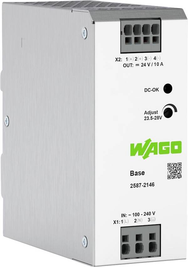 WAGO 2587-2146 DIN-rail netvoeding  24 V/DC 10 A 240 W Aantal uitgangen:1 x  Inhoud 1 stuk(s)