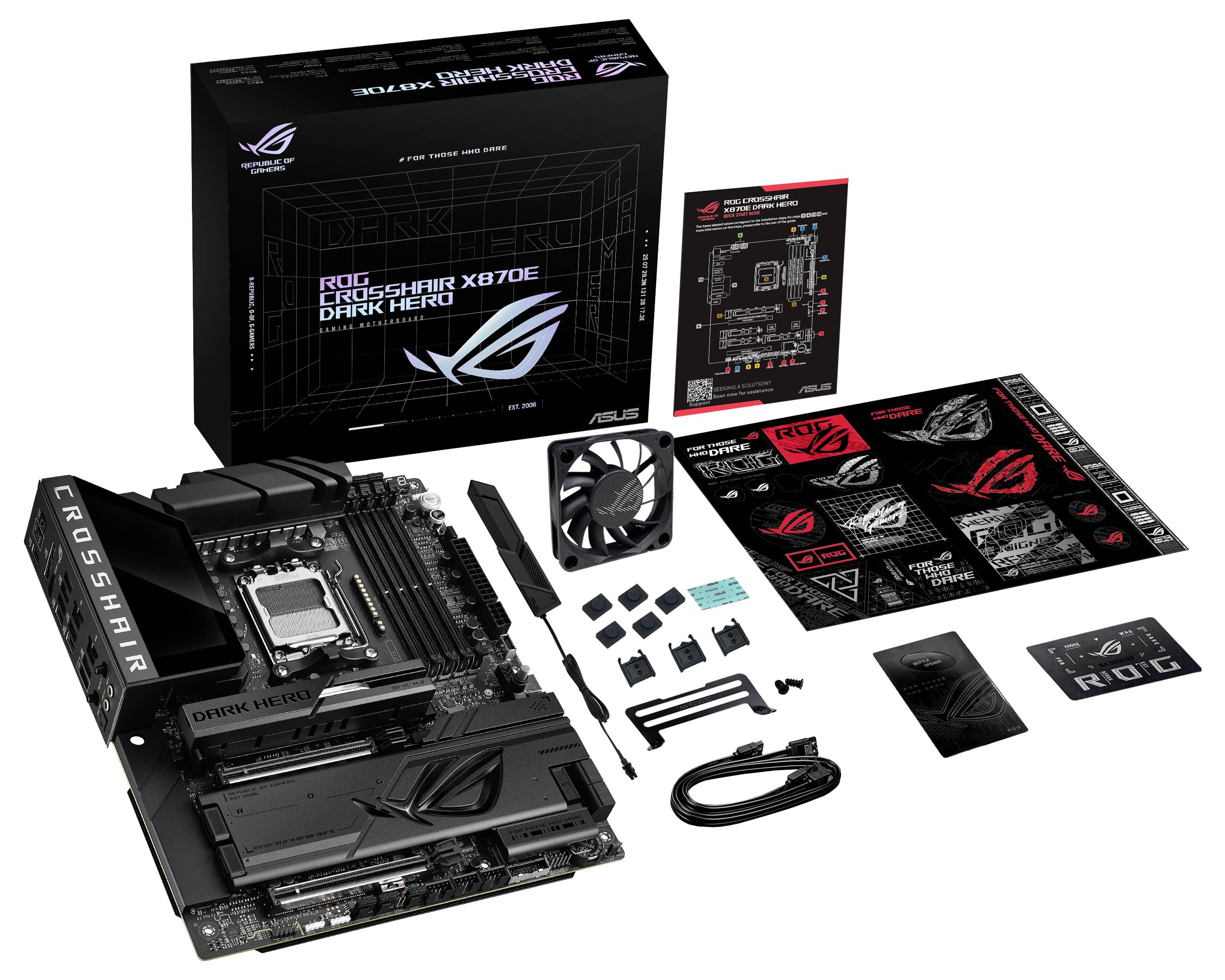 Asus MB ASUS ROG CROSSHAIR X870E DARK HERO Moederbord Socket AMD AM5 Vormfactor ATX Moederbord chipset AMD® X870E-3