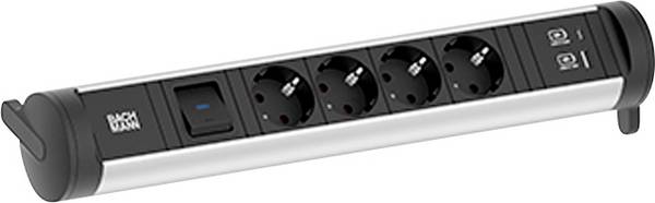 BACHMANN CYCLE Sokkel 4xCEE7/3 1xSchakelaar 1xUSB A/C 22W 0,2m GST18
