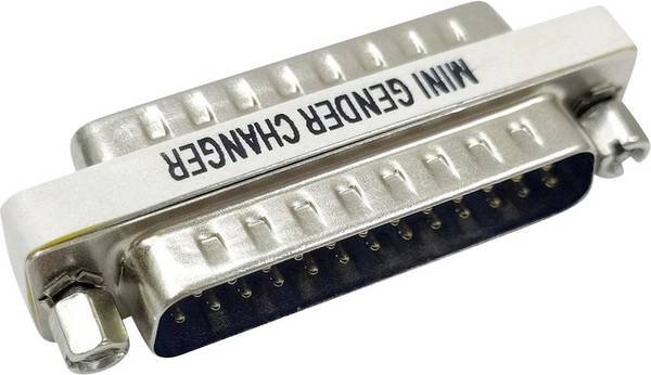 Value Adapter Serieel [1x D-sub stekker 25-polig - 1x D-sub stekker 25-polig]  Zilver