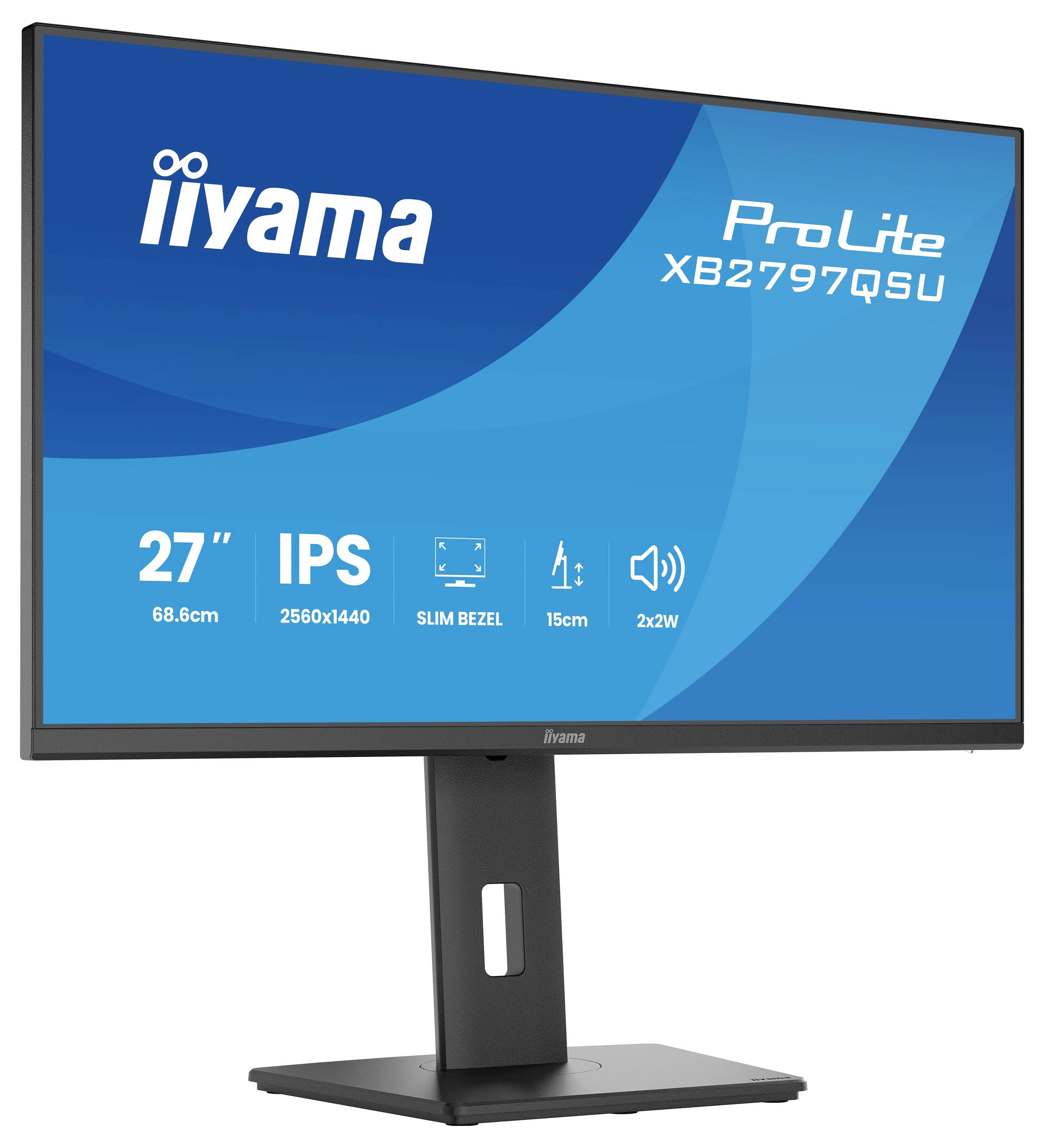 Iiyama ProLite LED-monitor Energielabel D (A - G) 68.6 cm (27 inch) 2560 x 1440 Pixel 16:9 1 ms IPS LED-4