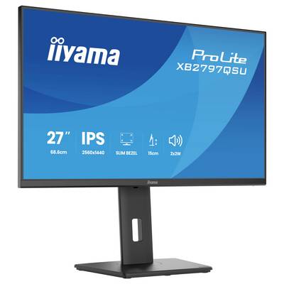Iiyama ProLite LED-monitor Energielabel D (A - G) 68.6 cm (27 inch) 2560 x 1440 Pixel 16:9 1 ms IPS LED-4
