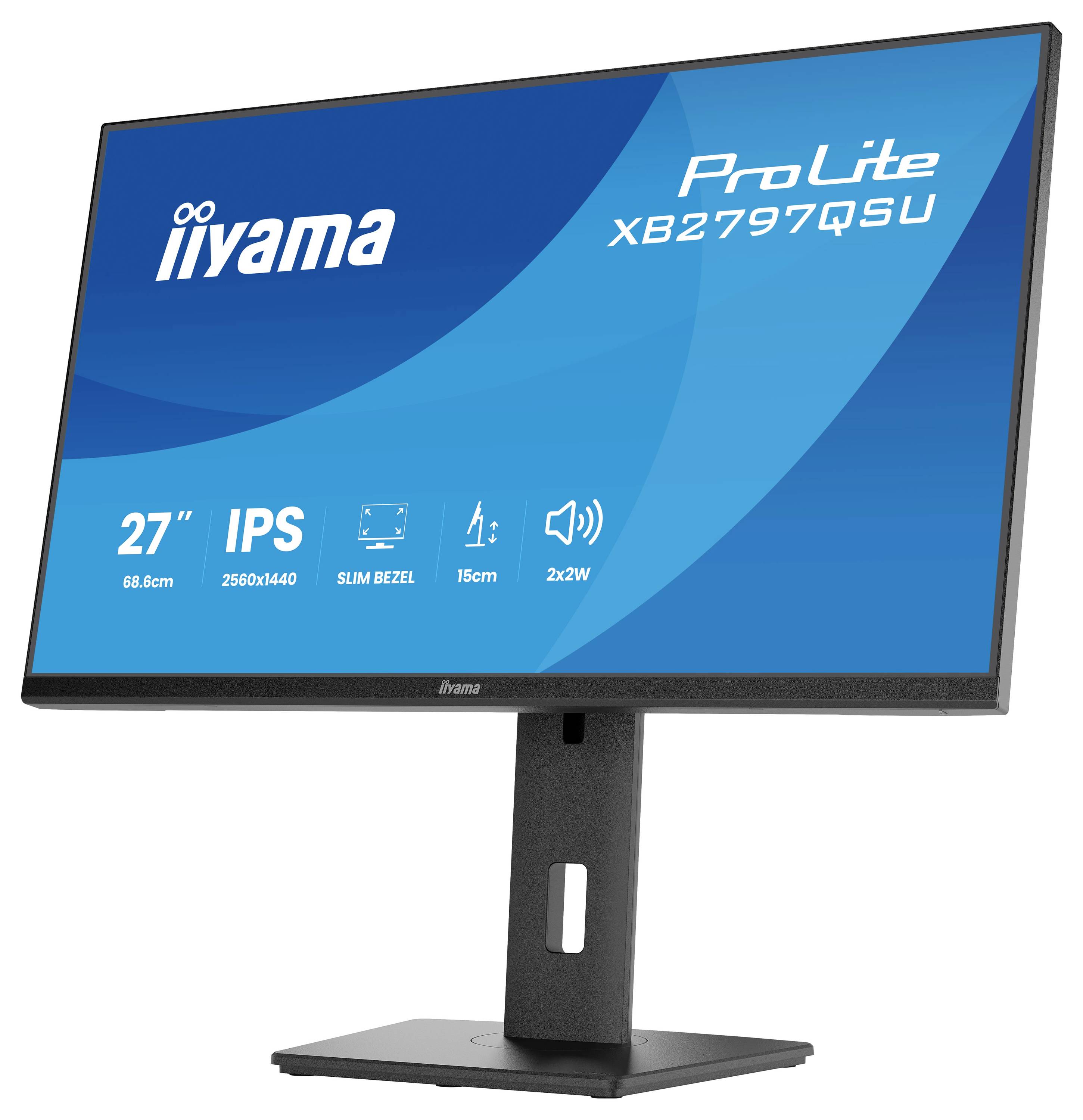 Iiyama ProLite LED-monitor Energielabel D (A - G) 68.6 cm (27 inch) 2560 x 1440 Pixel 16:9 1 ms IPS LED-8