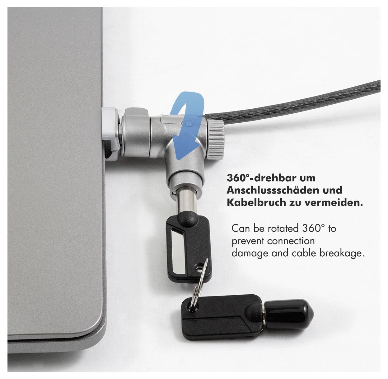 LogiLink Laptopslot Sleutelslot Incl. 2 sleutels NBS015-1