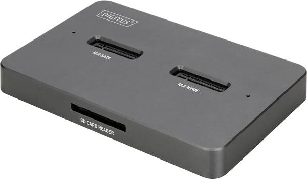 Digitus Stazione di docking USB-C 3.2 Gen2 per SSD M.2 Duo NVMe e SATA (max. 2x 4 TB) co USB-C dockingstation