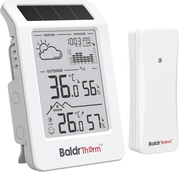 BaldrTherm  B0596WT2H2P-V1 Digitaal weerstation Wit