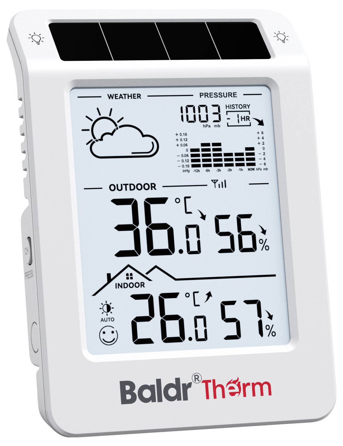 BaldrTherm B0596WT2H2P-V1 Digitaal weerstation Wit-1