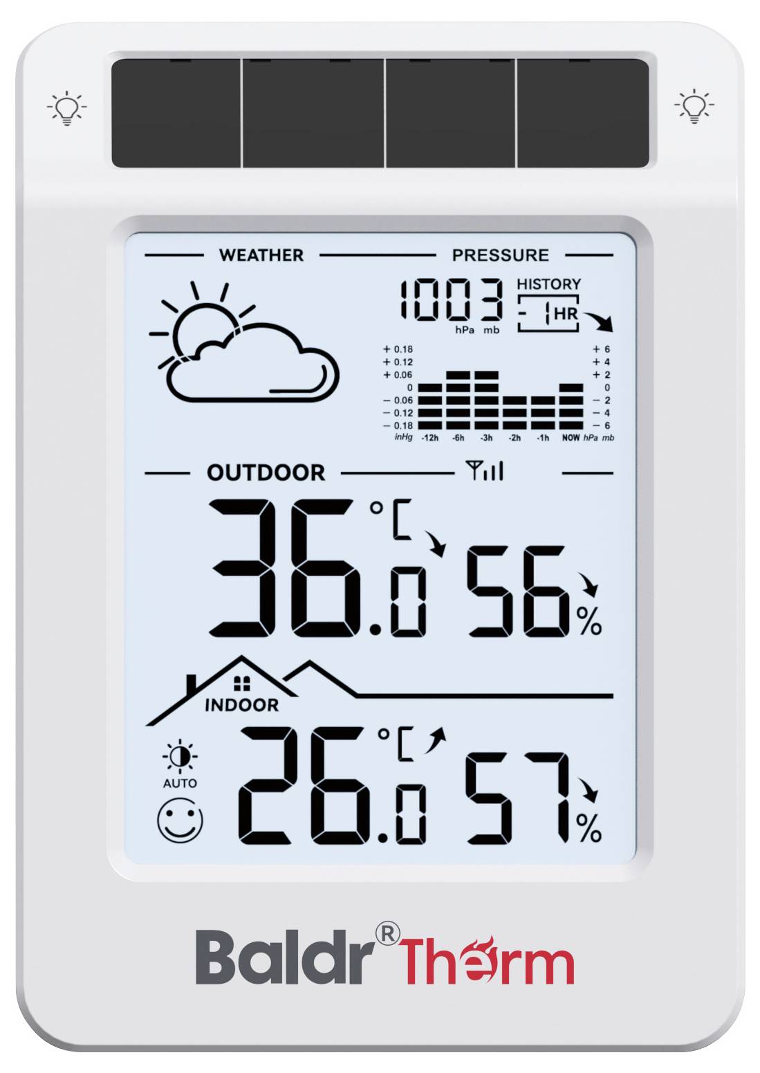 BaldrTherm B0596WT2H2P-V1 Digitaal weerstation Wit-3