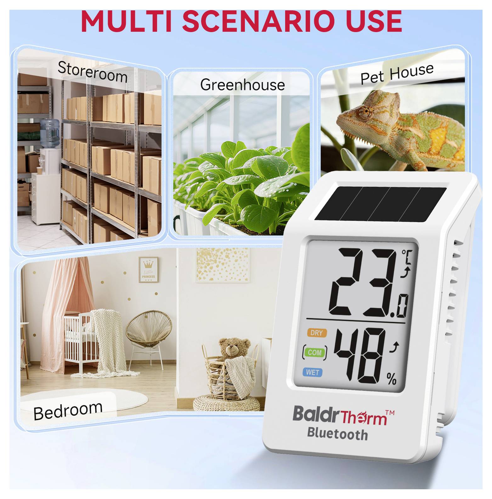 BaldrTherm HCS702B*HWG023WBRF-V2*1 Solar thermo- en hygrometer Wit-6