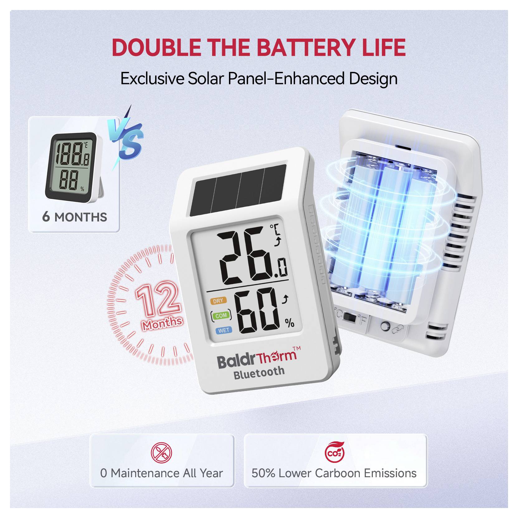 BaldrTherm HCS702B Solar thermo- en hygrometer Wit-10