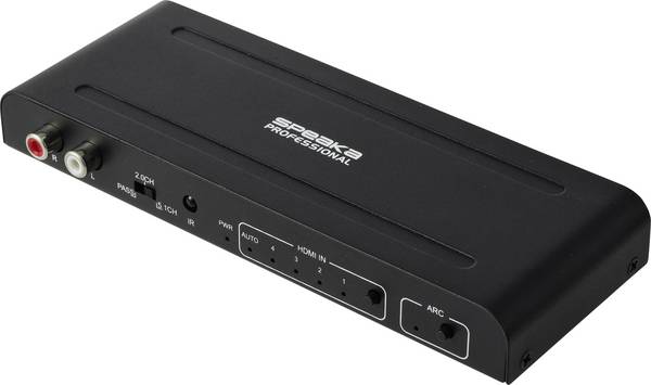 SpeaKa Professional SP-HSU-300 HDMI-switch 4 poorten ARC (Audio Return Channel) 3840 x 2160 Pixel