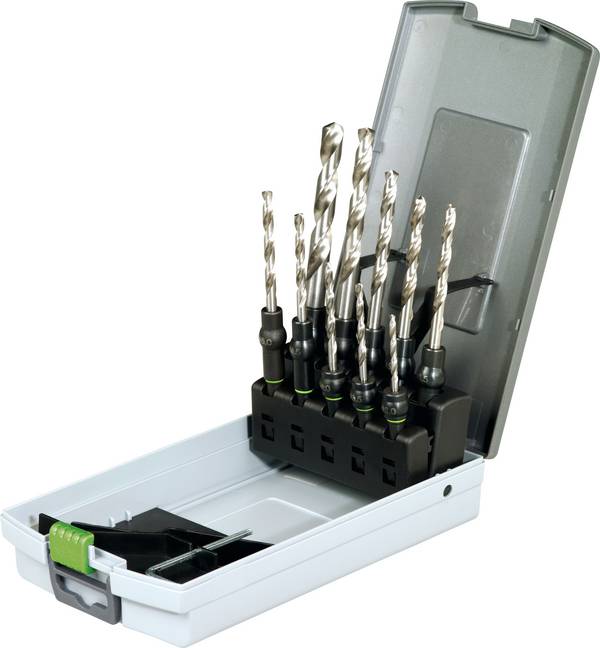 Festool HSS D3-10 CE/10 495128 Boorset   3 mm, 3.5 mm, 4 mm, 4.5 mm, 5 mm, 5.5 mm, 6 mm, 6.5 mm, 8 mm, 10 mm