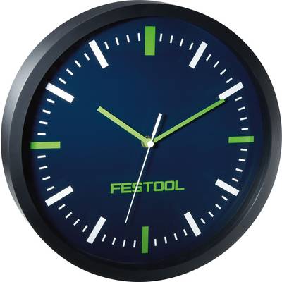 Festool 498385 Wandklok 300 mm x 300 mm x 300 mm x 300 mm Donkerblauw, Groen Slepend uurwerk (geluidsloos)-0