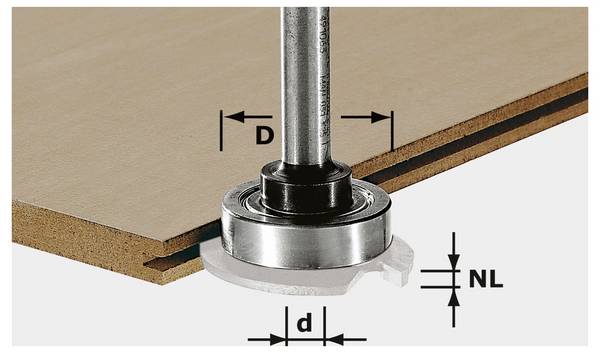 Freesspil S8 1,5-5 KL28 Festool 499804 Diameter 28 mm