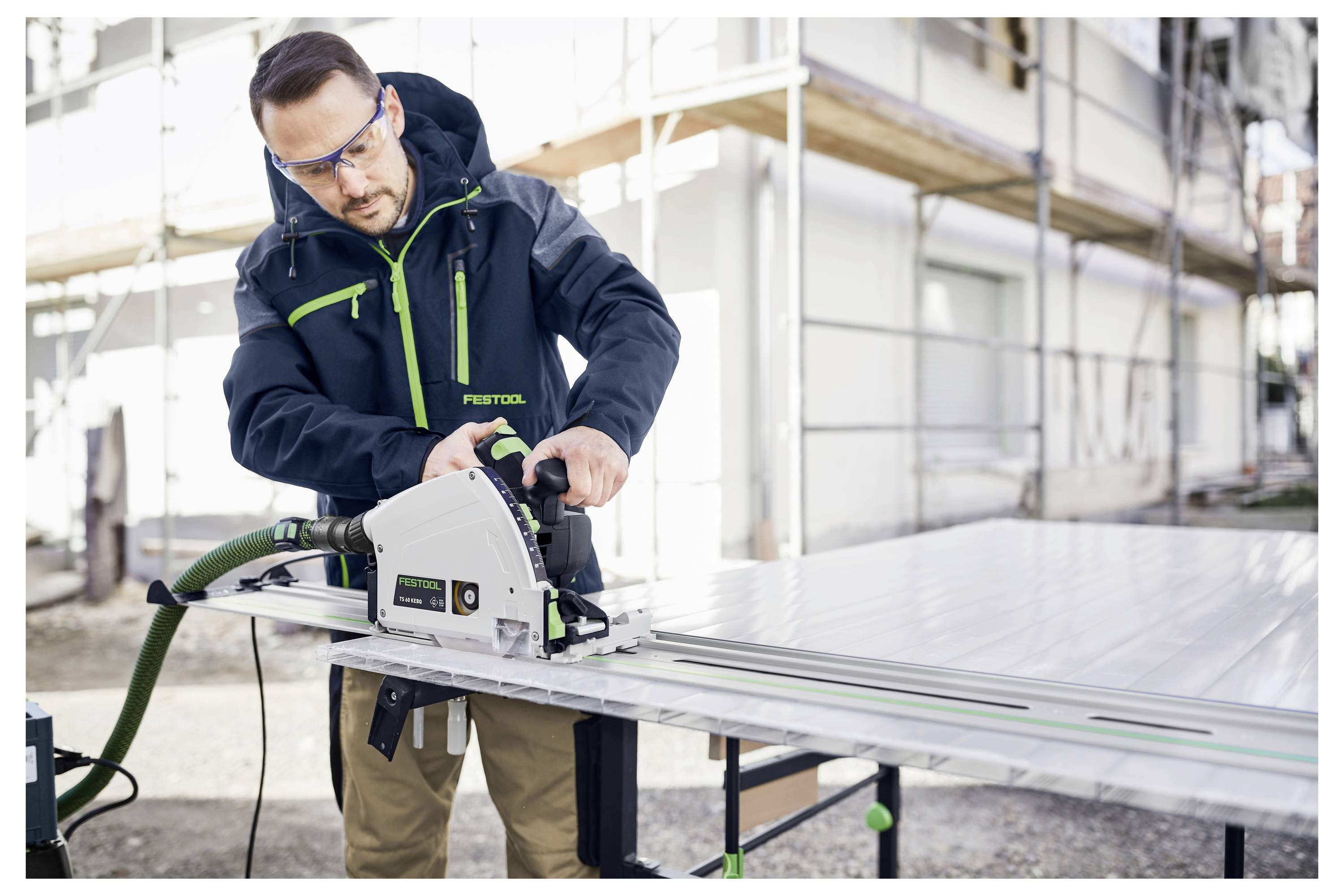 Festool 577317 Heren winterjack WIJA-FT1-S Maat: S Donkerblauw, Groen-1