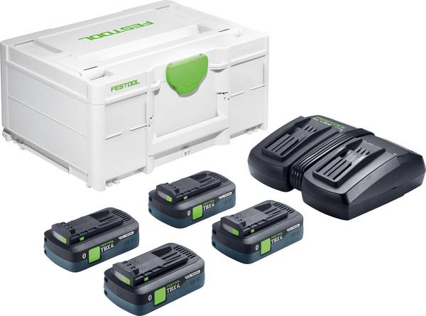 Festool SYS 18V 4xTBX4/TCL6DUO 578823   Incl. lader