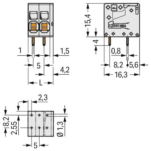 WAGO 2624-1103 Printplaatklem 120 stuk(s)-1