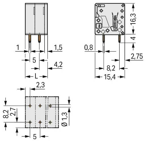 WAGO 2624-3103 Printplaatklem 120 stuk(s)-1