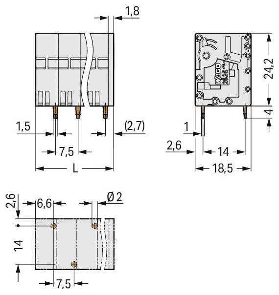 WAGO 2626-3109/020-000 Printplaatklem 18 stuk(s)-1