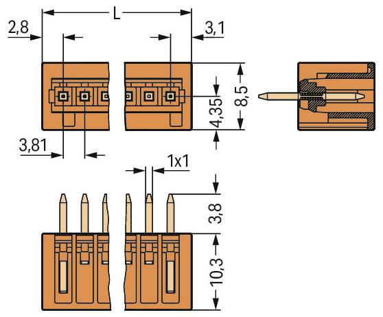 WAGO 734-244/046-000 Female connector 100 stuk(s) – Foto 2 van 2