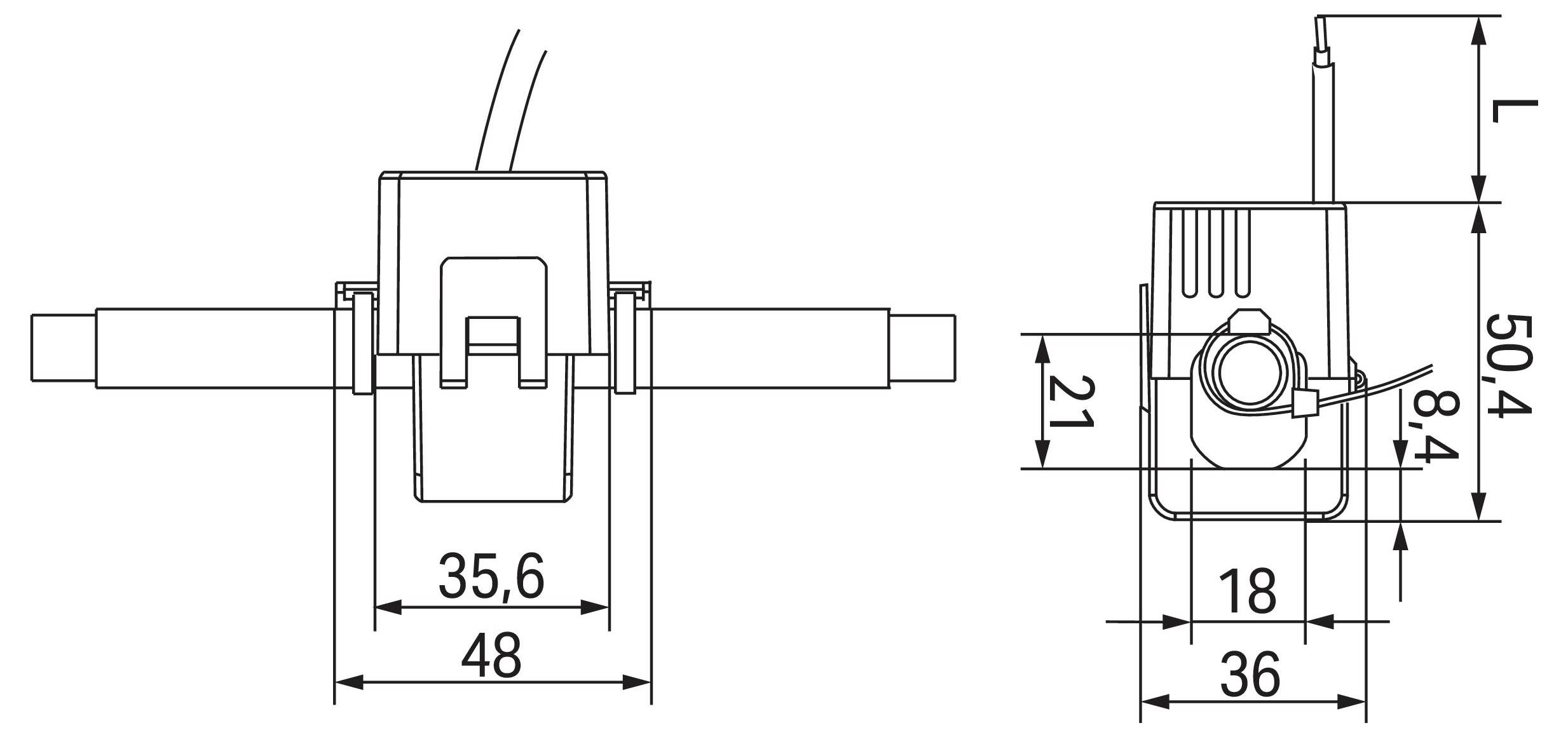 WAGO 855-3001/150-003 855-3001/150-003 Kabelombouw-stroomtransformator 1 stuk(s)-1
