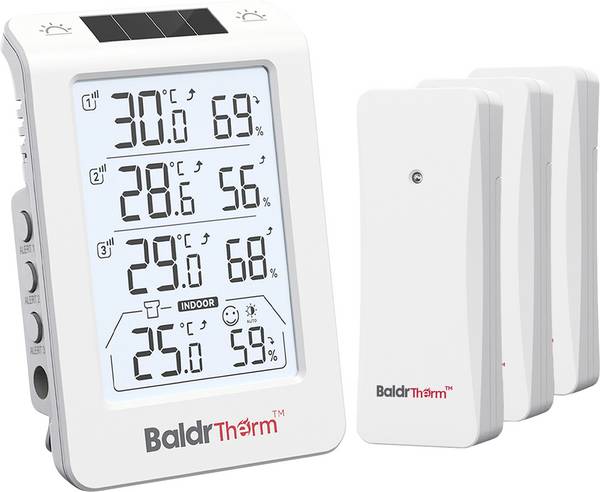 BaldrTherm  B0598T4H4 Draadloze thermometer digitaal Wit