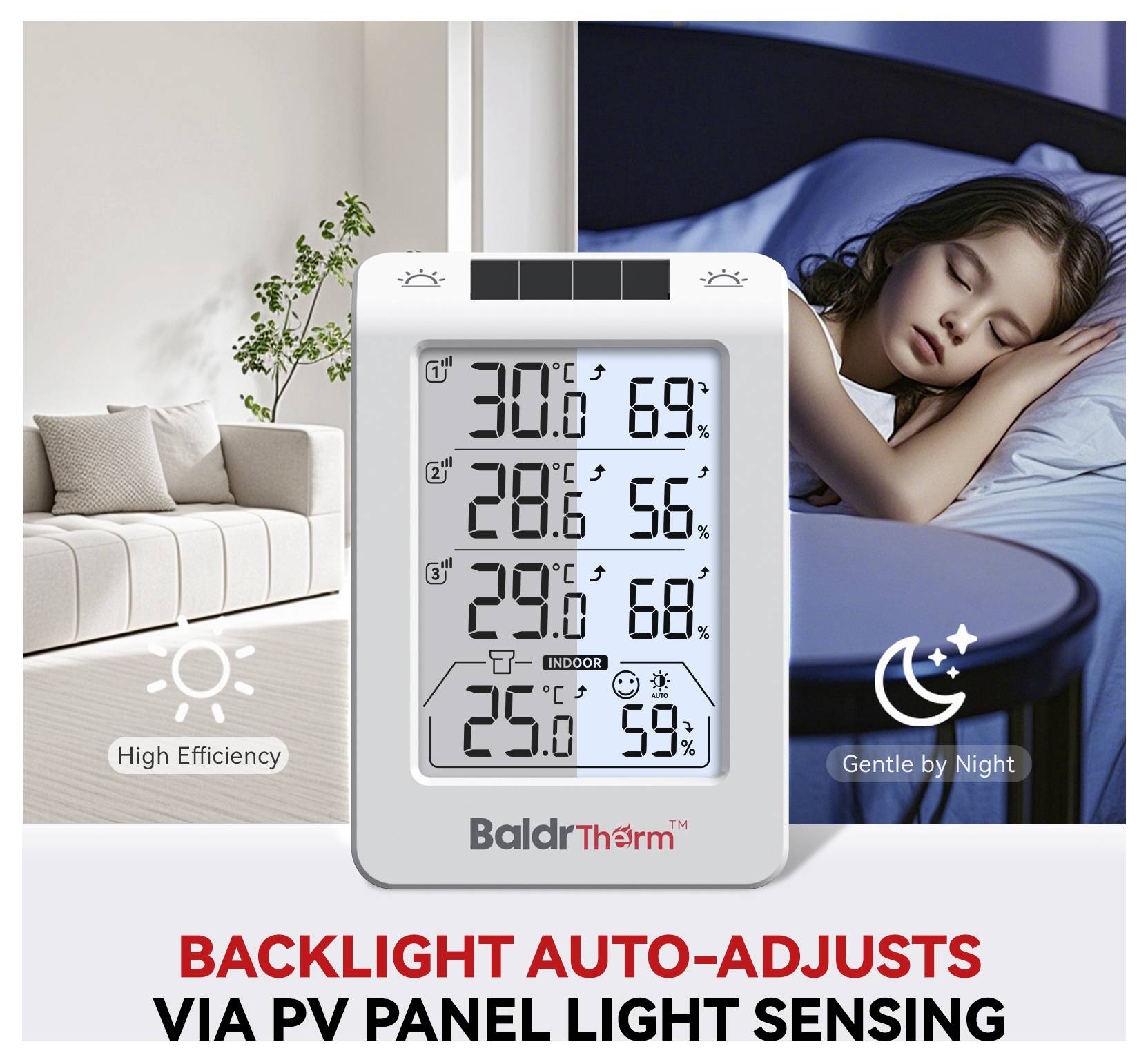 BaldrTherm B0598T4H4 Draadloze thermometer digitaal Wit-2