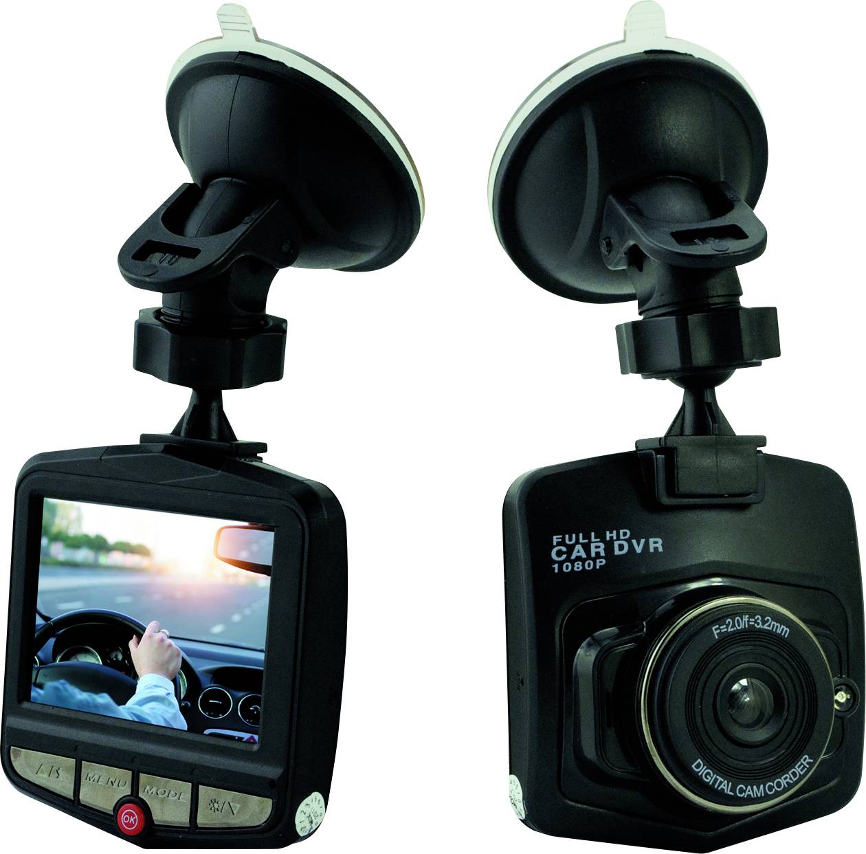 Denver CCT-1230 Dashcam Kijkhoek horizontaal (max.): 60 ° 12 V G-sensor, Automatische start, Videoloop, Microfoon-0