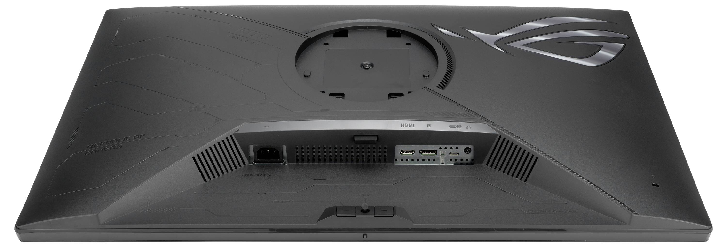 Een computermonitor die een stadslucht weergeeft met de tekst 'ASUS Business Monitor'.