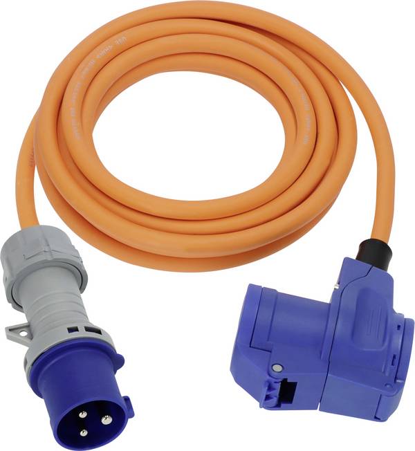 Brennenstuhl 1167650303 Stroom Camping-CEE-verlengkabel   Blauw, Zwart, Grijs, Oranje 3 m H07RN-F 3G 2,5 mm²