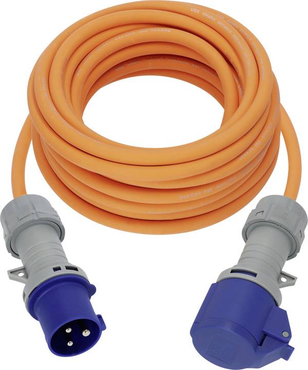 Brennenstuhl 1167650410 Stroom Camping-CEE-verlengkabel   Blauw, Grijs, Oranje 10 m H07RN-F 3G 2,5 mm²