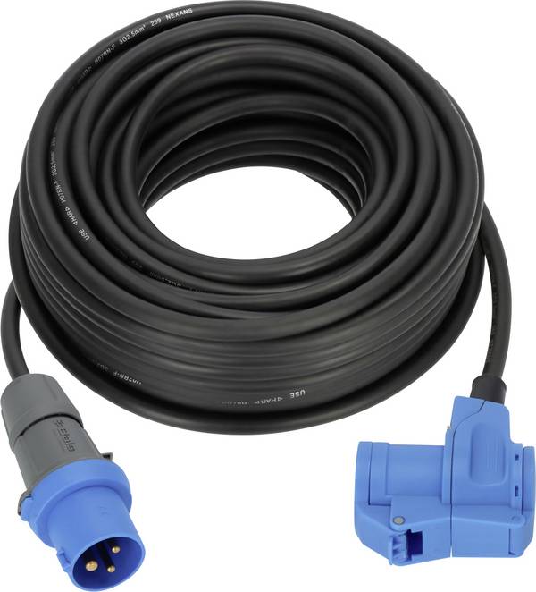 Brennenstuhl 1168650525 Stroom Camping-CEE-verlengkabel   Blauw, Zwart 25 m H07RN-F 3G 2,5 mm²