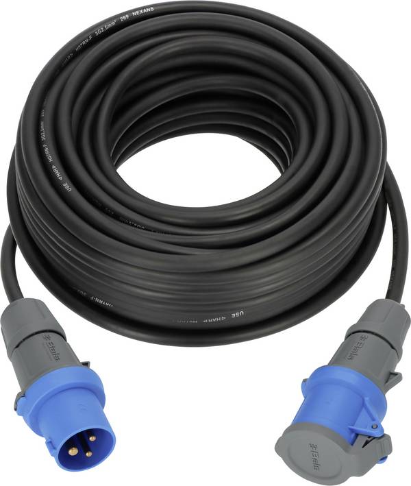 Brennenstuhl 1168650625 Stroom Camping-CEE-verlengkabel   Zwart, Grijs, Blauw 25 m H07RN-F 3G 2,5 mm²