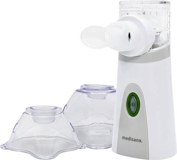 Medisana IN 515 tragbarer Ultraschallvernebler Inhalator Met mondstuk, Met ultrasoon geluid, Met inhalatiemasker