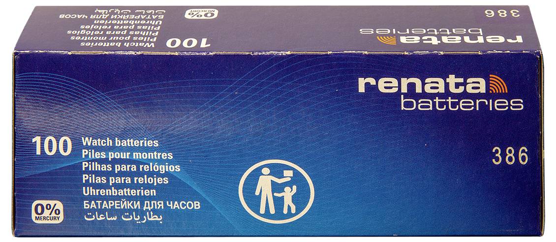Renata Knoopcel 386 1.55 V 10 stuk(s) 130 mAh Zilveroxide 386 MP CE RENATA-1