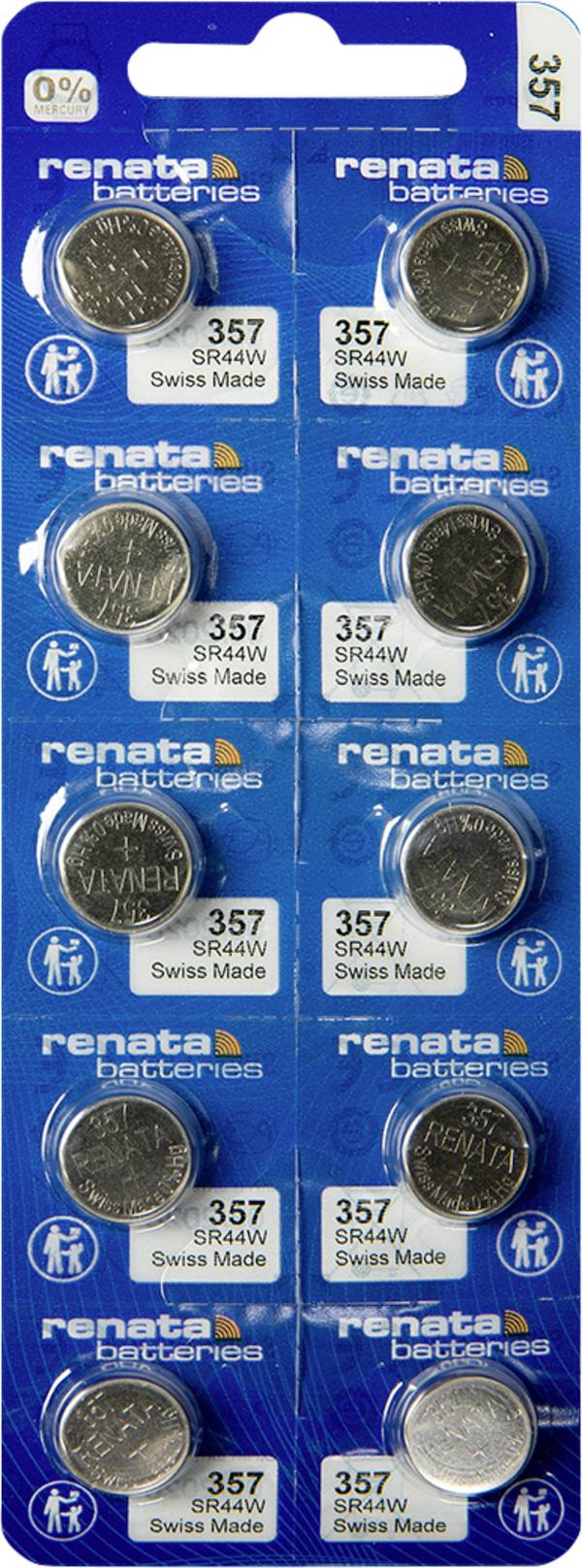 Renata Knoopcel 357 1.55 V 10 stuk(s) 160 mAh Zilveroxide 357 MP CE RENATA