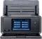 Een snelle documentscanner met een open invoertray, voorzien van een touchscreen met functies zoals 'Scannen', 'Instellingen' en 'Gereedschappen'.